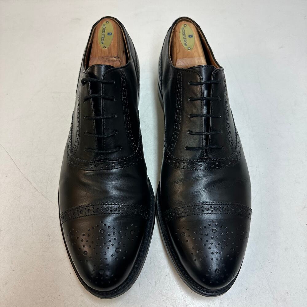 VGUC Grant Stone x J. Crew Ludlow Wingtip Oxford Black Calf Bench Made 11.5 D
